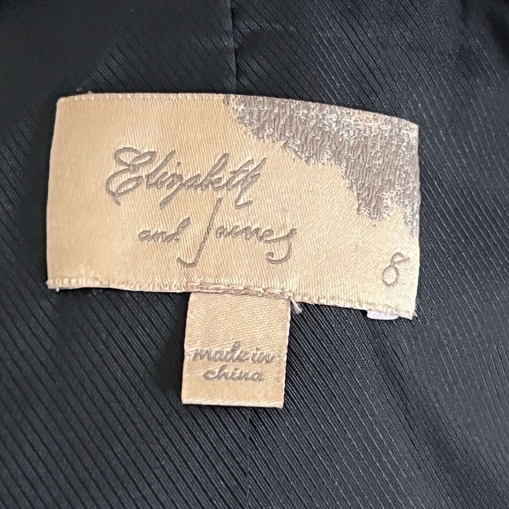 VINTAGE Elizabeth and James blazer - black, double breasted, ruched sleeves - Picture 14 of 16